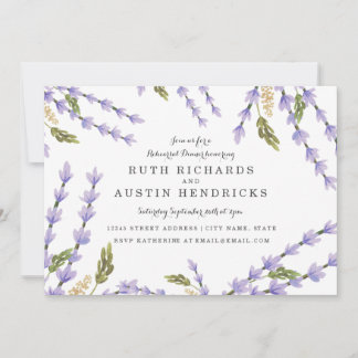 Lavender Fields Rehearsal Dinner Invitation