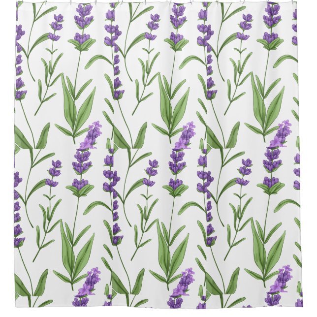 LAVENDER FIELDS SHOWER CURTAIN (Front)