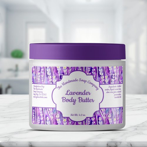 Lavender Fields Soap Cosmetics and Bath Products Label