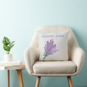 LAVENDER FIELDS THROW PILLOW