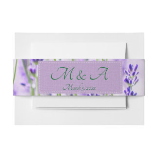 Lavender Fields Wedding Belly Bands Invitation Belly Band