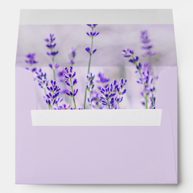 Lavender Fields Wedding Envelope (Back (Bottom))