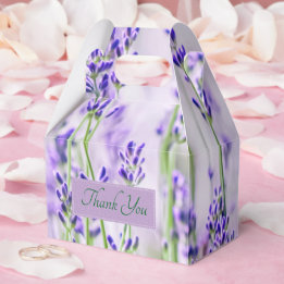 Lavender Fields Wedding Gable Favor Box