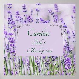 Lavender Fields Wedding Place Card Holder