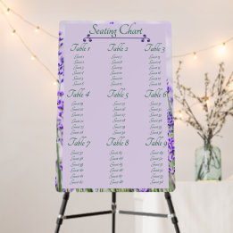 Lavender Fields Wedding Seating Chart Foam Board