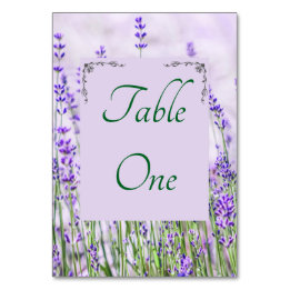Lavender Fields Wedding Table Numbers