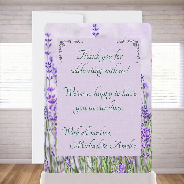 Lavender Fields Wedding Thank You Card (Creator Uploaded)
