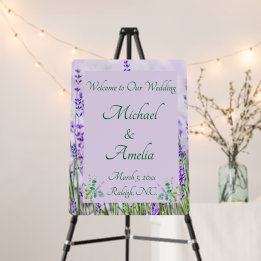 Lavender Fields Wedding Welcome Sign