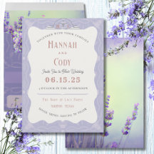 Lavender Fields Western Boho Wedding Invitation