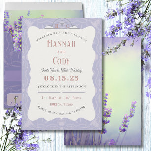 Lavender Fields Western Boho Wedding Invitation