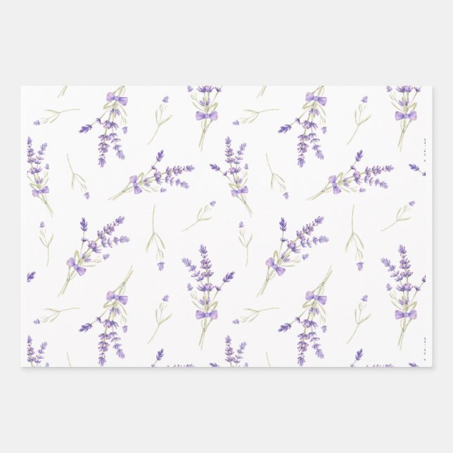 LAVENDER FIELDS WRAPPING PAPER SHEETS (Front)