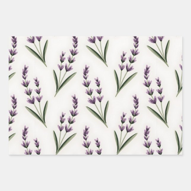 Lavender Fields  Wrapping Paper Sheets (Front)