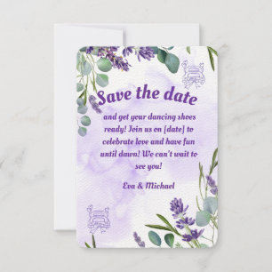 Lavender Flat Save The Date Card