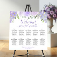 Lavender Floral 10 Table Welcome Seating Chart