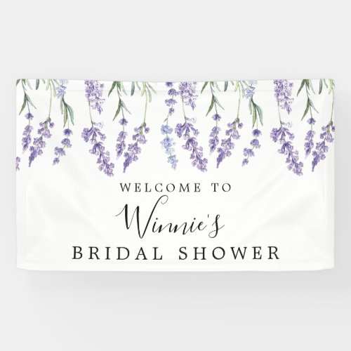 Lavender Floral  Bridal Shower Banner
