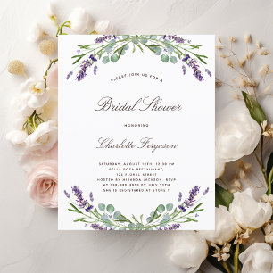 Lavender floral bridal shower invitation