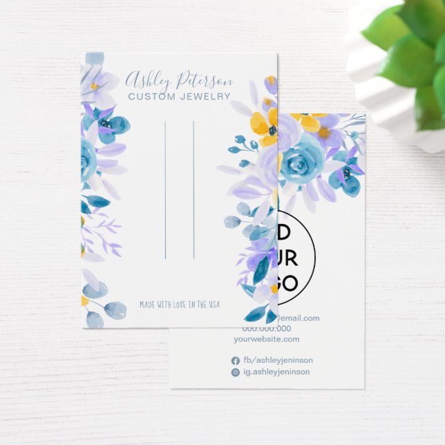Lavender floral chic jewelry hair clip display (Desk)