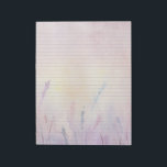 Lavender Floral College Ruled Lined Notepad<br><div class="desc">Custom stationery notepad featuring lavender floral theme paper with matching soft purple college-ruled lines. Measures 8.5" x 11" inches. Includes 40 tear-away pages,  with cardboard backing for sturdy writing. For custom design requests,  contact me through the shop's message button.</div>