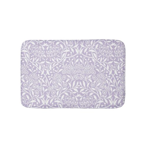 Lavender Floral Damask Pattern Bath Mat