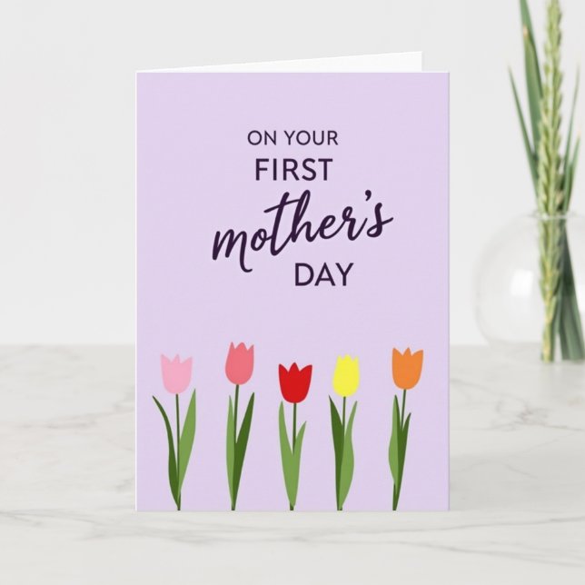 Lavender Floral Day Card (Front)