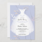 Lavender Floral Elegance Bride Gown Bridal Shower Invitation (Front)
