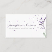 Lavender floral Essential Oils Business Card (Front)