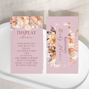 Lavender Floral Fall Baby Shower Display Shower Enclosure Card