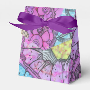 Lavender Floral Favor Box