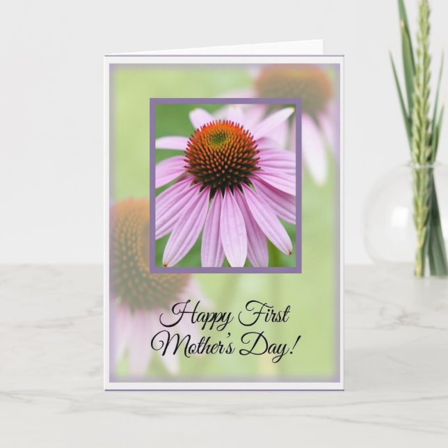 Lavender Floral First Mother Card (Front)