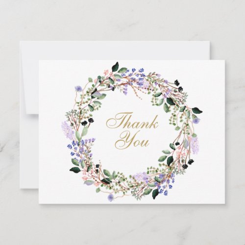 Lavender Floral Funeral Celebration Of Life Thank You Card
