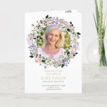 Lavender Floral FuneralOrder Of Service Folded Program