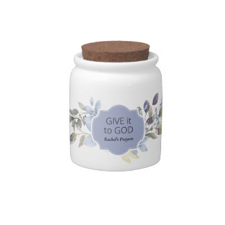Lavender Floral Give it to God Custom Prayer Jar