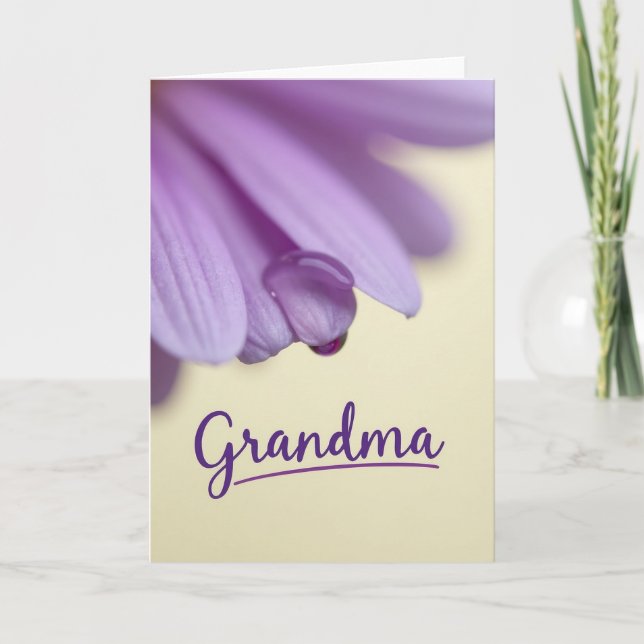 Lavender Floral Grandma Card (Front)