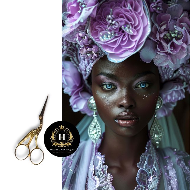 Lavender Floral Headdress Decoupage Tissue Paper (Creator Uploaded)