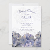 Lavender Floral Hydrangea Bridal Shower Invitation (Front)