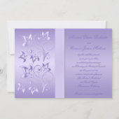 Lavender Floral Jeweled Wedding Invitation (Back)
