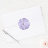 Lavender Floral Jewelled 1.5" Round Sticker (Envelope)