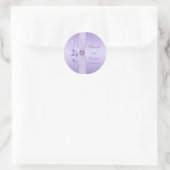 Lavender Floral Jewelled 1.5" Round Sticker (Bag)
