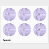 Lavender Floral Jewelled 3" Round Sticker (Sheet)