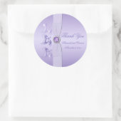 Lavender Floral Jewelled 3" Round Sticker (Bag)