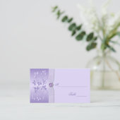 Lavender Floral Jewelled Placecards (Standing Front)