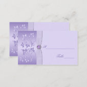 Lavender Floral Jewelled Placecards (Front/Back)
