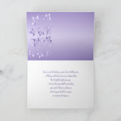 Lavender Floral Jewelled Thank You Card (Inside)