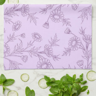 Lavender Floral Kitchen Cloth Towel