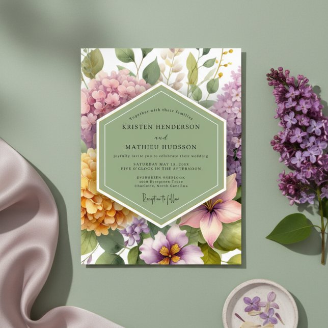 Lavender Floral Meadow Wedding Invitation (Creator Uploaded)
