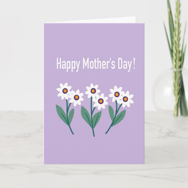 Lavender Floral Mother Card (Front)