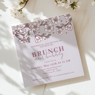 Lavender Floral Mother's Day Brunch Invite