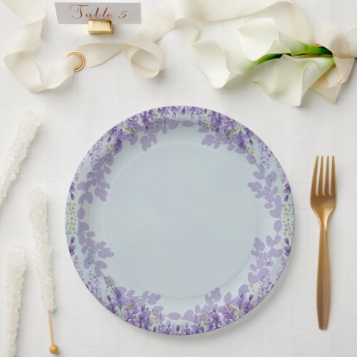 Lavender Floral Party Plates