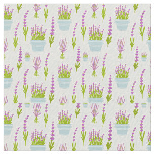 Lavender Floral Pattern Fabric