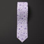 Lavender Floral Pattern Neck Tie<br><div class="desc">Elevate your wedding attire with our Lavender Floral Pattern Neck Tie. The floral pattern in lavender adds a touch of charm and sophistication. Be sure to complete the look with our coordinating socks for a polished ensemble.</div>